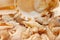 Seashell background with various kinds of shells