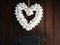 Seashell heart on door romantic craft