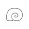 Seashell line icon.