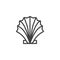 Seashell line icon