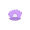 Seashell with pearl underwater vector illustration icon