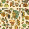 Seashell seamless pattern