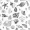 Seashell seamless pattern