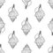 Seashell seamless pattern. Marine life ocean floor hand drawn ink doodle sketch outline. Background for paper for scrapbooking