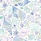 Seashell seamless pattern. Summer holiday marine underwater background.