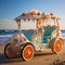 Seashell Serenade: Beach-inspired Accents for a Coastal Carriage