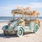 Seashell Serenade: Beach-inspired Accents for a Coastal Carriage