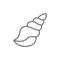 Seashell, shell line icon.