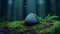 Seashell Under Rain In Green Moss: A Cinematic Journey Into Primordial Forest