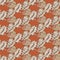 Seashells retro cartoon seamless pattern.