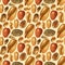 Seashells seamless pattern paper