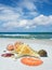 Seashells, Starfish and Sea Urchin on a Beautiful White Sand Beach