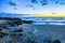 Seashells Strewn on the Predawn Beach