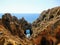 Seashore and caves near Lagos Portugal Europe