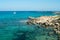 Seashore of Cyprus island with rocks