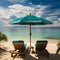 Seashore euphoria, sandy beach, billowing clouds, and ecstatic ocean bliss