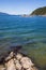 Seashore landscape in summer at Larrabee State Park in Bellingham Washington