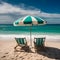 Seashore wonder, sandy beach, whispy clouds, and captivating coastal splendor