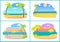 Seaside and Beach Collection vector Illustration