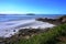 The seaside beach resort town of Lancieux on the Atlantic Ocean on the northern coast of Brittany in France