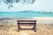 Seaside bench for relaxing at Si chang island