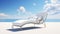 Seaside Blue Sky Chaise Lounge: Futuristic Art Deco Designer Piece