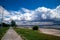 Seaside in City Izmir and the Clouds