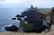 Seaside Coastal Views of Rural Londrangar Rock Formation in Iceland