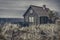 Seaside cottage at dusk