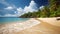 Seaside haven, enchanting tropical beach, sunlit shores, and serene coastal beauty