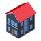 Seaside house icon isometric vector. Sea vacation