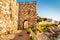 Seaside landscape - fortress wall and tower in the city of Sozopol