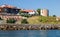 Seaside landscape of old town Nesebar