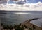 Seaside landscape â€“ dramatic cloudy view over Marbella. Costa del Sol, Spain in the summer