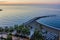 Seaside landscape â€“ warm morning view over Marbella. Costa del Sol, Spain in the summer