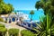 Seaside luxury resort in Sidi Bou Said. Tunisia, North Africa