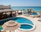 Seaside resort swimming pools