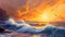 Seaside Serenade: Sunset Vibrance on the Cliff