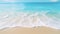 Seaside Serenity: Beautiful Sandy Beach with Soft Blue Ocean Waves. Generative ai