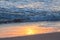 Seaside sundown background