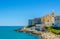 Seaside of Vieste dominated by church of San Francesco...IMAGE