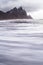 Seaside view of famous Vestrahorn Mountain Iceland Europe