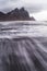 Seaside view of famous Vestrahorn Mountain Iceland Europe