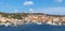 Seaside view of La Maddalena ton on Maddalena island of Caprera, Sardinia, Italy.