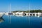 Seaside view of old town of Rovinj, Croatia.