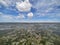 Seaside views of the mangrove forest, beautiful sky