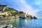 The seaside village of Atrani, Italy on the Amalfi Coast