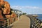 Seaside wooden plank