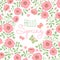 Season card Hello Spring with cute flowers and