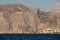 Season charter airplane landing in Santorini airport